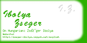 ibolya zseger business card